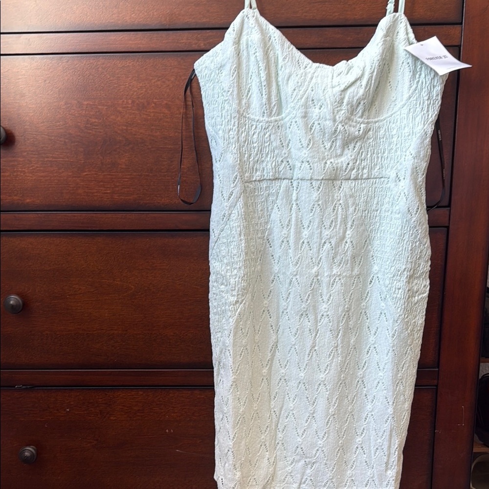 Forever 21 Light Green Textured Dress